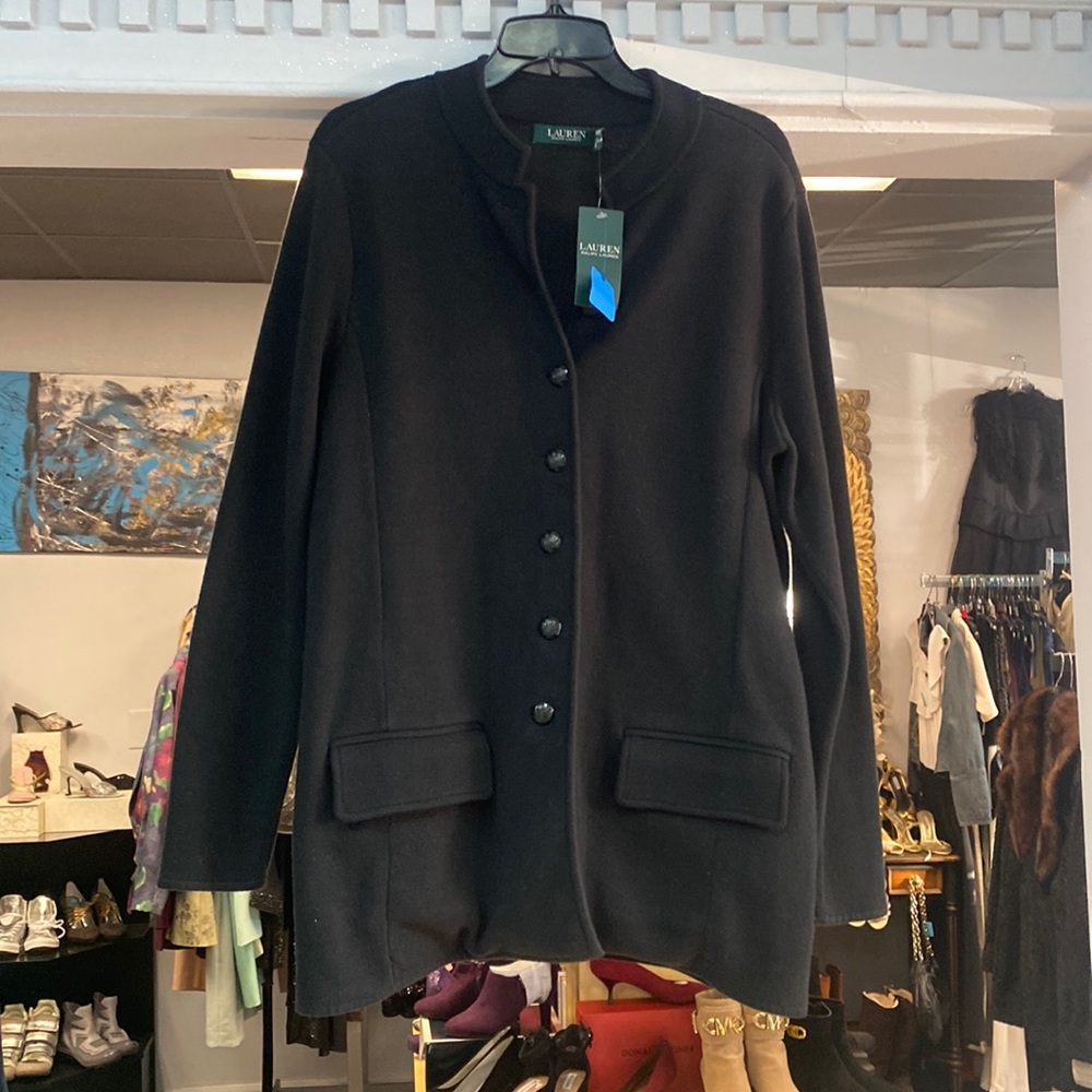 Ralph Lauren Black Knit Sweater Cardigan